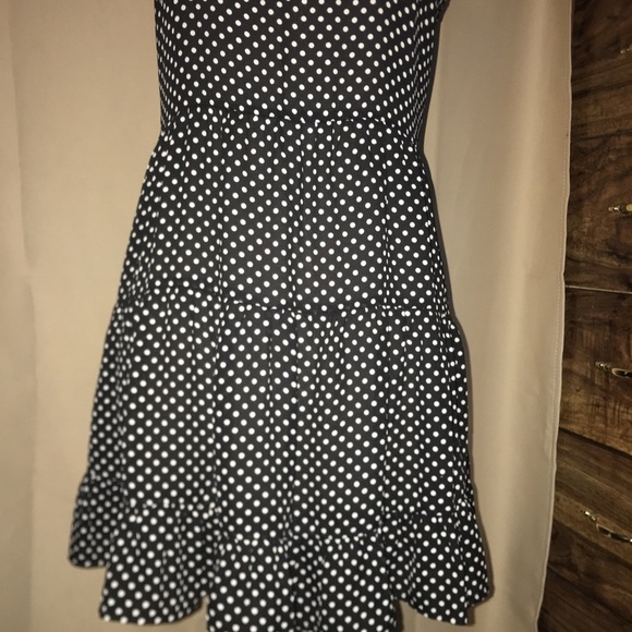 En Creme Black with white polka dot dress - Picture 3 of 6
